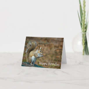 Carte d'anniversaire de l'écureuil mignonne
