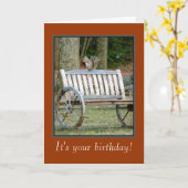 Carte d'anniversaire de l'écureuil n Nut (Fleur jaune)