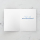 Carte d'anniversaire de l'employé avec design flor (Intérieur)