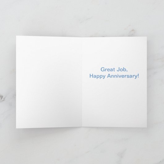 Carte d'anniversaire de l'employé avec design flor (Intérieur)