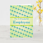 Carte d'anniversaire de l'employé avec design flor (Fleur jaune)