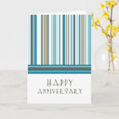 Carte d'anniversaire de l'employé de Blue Stripes (Fleur jaune)