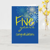 Carte d'anniversaire de l'employé de Fireworks UNI (Fleur jaune)