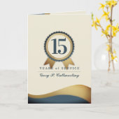 Carte d'anniversaire de l'employé du sceau d'or Fa (Fleur jaune)