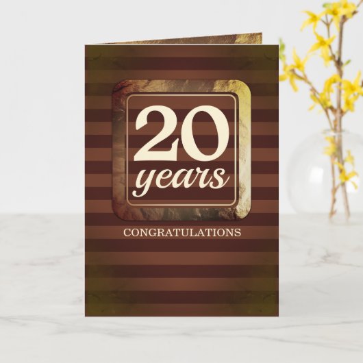 Carte d'anniversaire de l'employé Faux or (Fleur jaune)