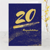 Carte d'anniversaire de l'employé Faux or (Fleur jaune)