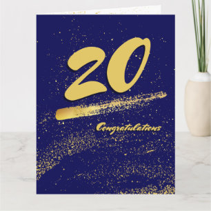 Carte d'anniversaire de l'employé Faux or