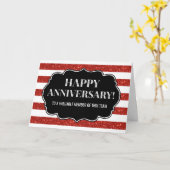 Carte d'anniversaire de l'employé Red Stripes (Fleur jaune)