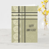 Carte d'anniversaire de l'employé Tan moderne (Fleur jaune)