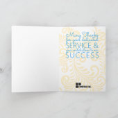 Carte d'anniversaire de l'employé UNIVERSEL couleu (Intérieur)