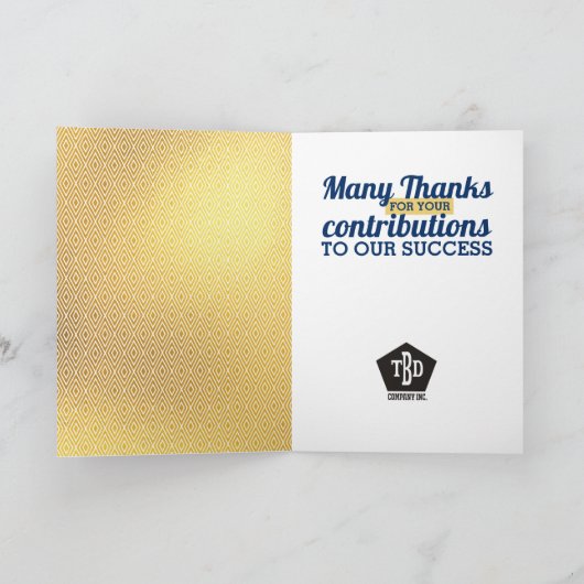 Carte d'anniversaire de l'employé universelle pour (Intérieur)