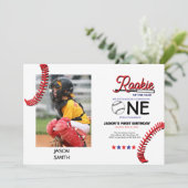 Carte d'anniversaire de l'enfant de baseball Rooki (Debout devant)