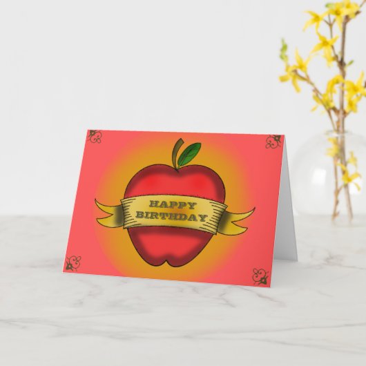 Carte d'anniversaire de l'enseignant (Fleur jaune)