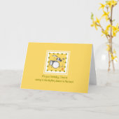 Carte d'anniversaire de l'ensemble de tambour (Fleur jaune)