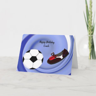 Carte d'anniversaire de l'entraîneur de football s