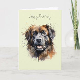Carte d'anniversaire de Leonberger #1