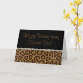 Carte d'anniversaire de léopard d'anniversaire de (Fleur jaune)