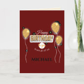 Carte d'anniversaire de l'équipe du ballon doré (Devant)