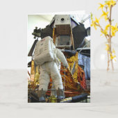 Carte d'anniversaire de l'espace (Fleur jaune)