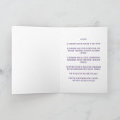 Carte d'Anniversaire de l'Espace Violet (Intérieur)