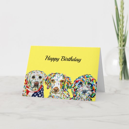 Carte d'anniversaire de l'espagne du Labrador (Devant)