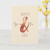 Carte d'anniversaire de l'esperluette en cuivre (Fleur jaune)