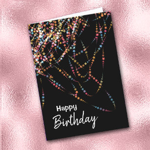 Carte d'Anniversaire de l'étoile colorée