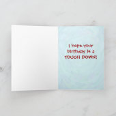 Carte d'anniversaire de l'étoile de football TRex  (Intérieur)