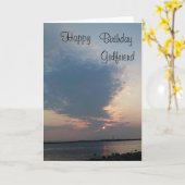 Carte d'anniversaire de lever de soleil (Fleur jaune)