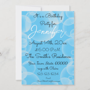 Carte d'anniversaire de l'explosion de bulle bleue