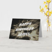 Carte d'anniversaire de l'explosion d'étoile (Fleur jaune)