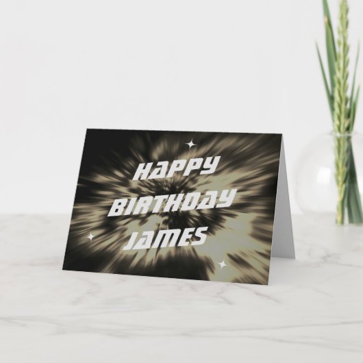 Carte d'anniversaire de l'explosion d'étoile (Devant)