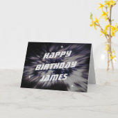 Carte d'anniversaire de l'explosion d'étoile (Fleur jaune)