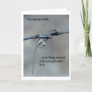 Carte d'anniversaire de lézard