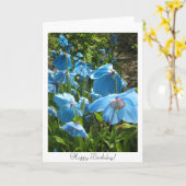 Carte d'anniversaire de l'Himalaya de pavot bleu (Fleur jaune)