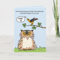 Carte d'anniversaire de l'Himalaya drôle de chat