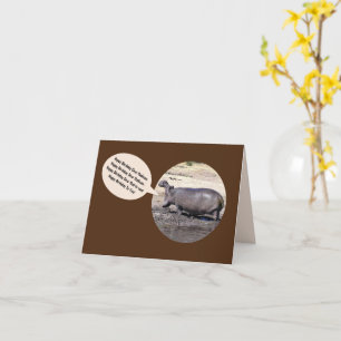Carte d'anniversaire de l'Hippopotame qui chante/à