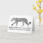 Carte d'anniversaire de l'homme mangeant du léopar (Fleur jaune)