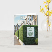 Carte d'anniversaire de l'horloge de couverture vo (Fleur jaune)