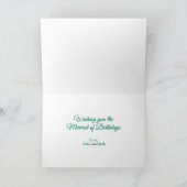 Carte d'anniversaire de libellule colorée et gemmé (Intérieur)