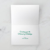 Carte d'anniversaire de libellule colorée et gemmé (Intérieur)