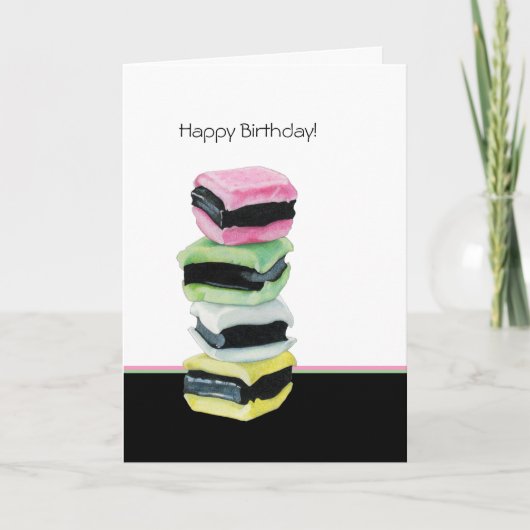 Carte d'anniversaire de Licorice Allsort (Devant)