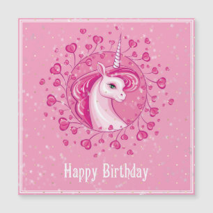 Carte d'anniversaire de licorne pour la fille