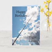 Carte d'anniversaire de lignes serrées pour un pêc (Fleur jaune)