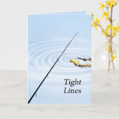 Carte d'anniversaire de lignes serrées pour un pêc (Fleur jaune)