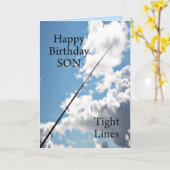 Carte d'anniversaire de lignes strictes pour un fi (Fleur jaune)