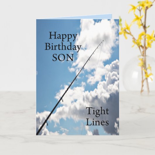 Carte d'anniversaire de lignes strictes pour un fi (Fleur jaune)