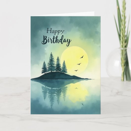 Carte d'anniversaire de l'île joyeuse (Devant)