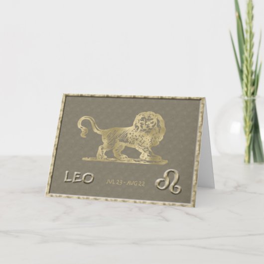 Carte d'anniversaire de Lion (Devant)