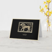 Carte d'anniversaire de Lion (Fleur jaune)